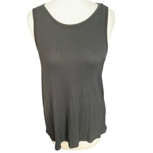 American Eagle Soft Sexy Ribbed Loose Black Size Small Cutouts on Back Oversized
